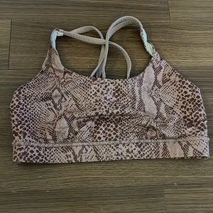 RED SNAKE SKIN PRINT LULU LEMON SPORTS BRA